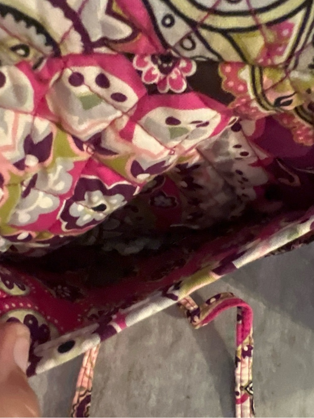 Vera Bradley Very Berry Paisley Mini Hipster Quilted Crossbody Bag - Picture 6 of 8